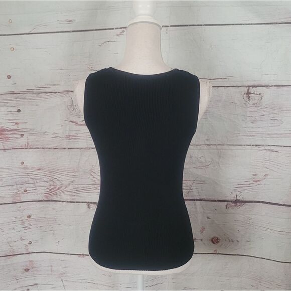 Escada Ribbed Sleeveless Top Size 38 - Picture 2 of 6